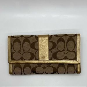 Coach Legacy Signature Trifold Wallet
